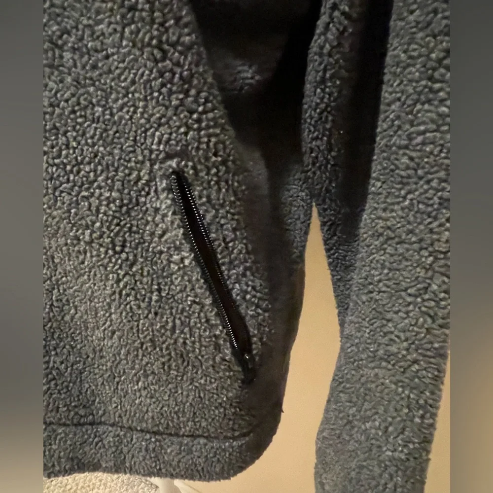 VTG Y2K GAP Men’s Charcoal Gray Deep Pile Fleece Jacket, Size S